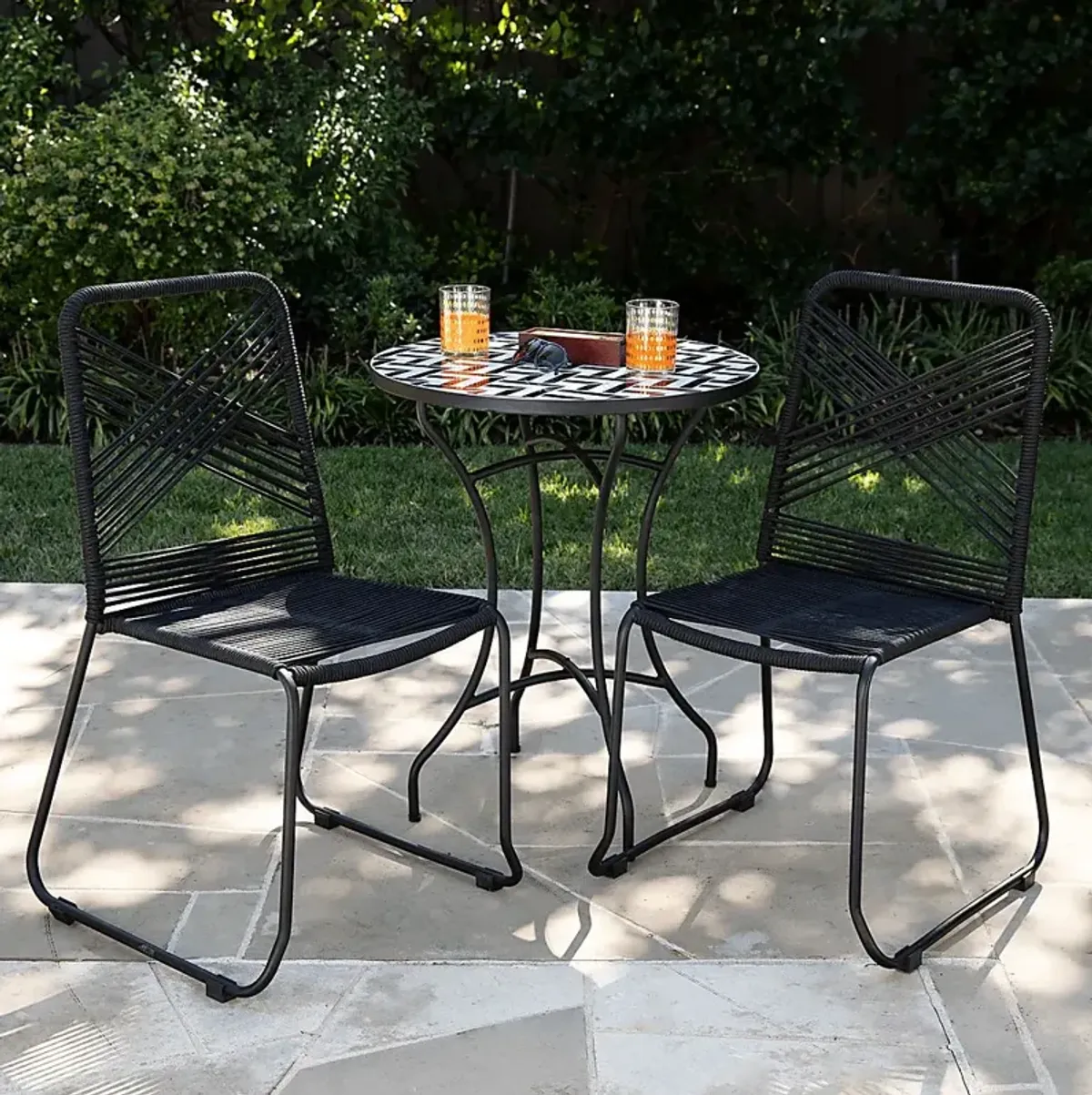 Donwood Black Outdoor Accent Chair, Set of 2