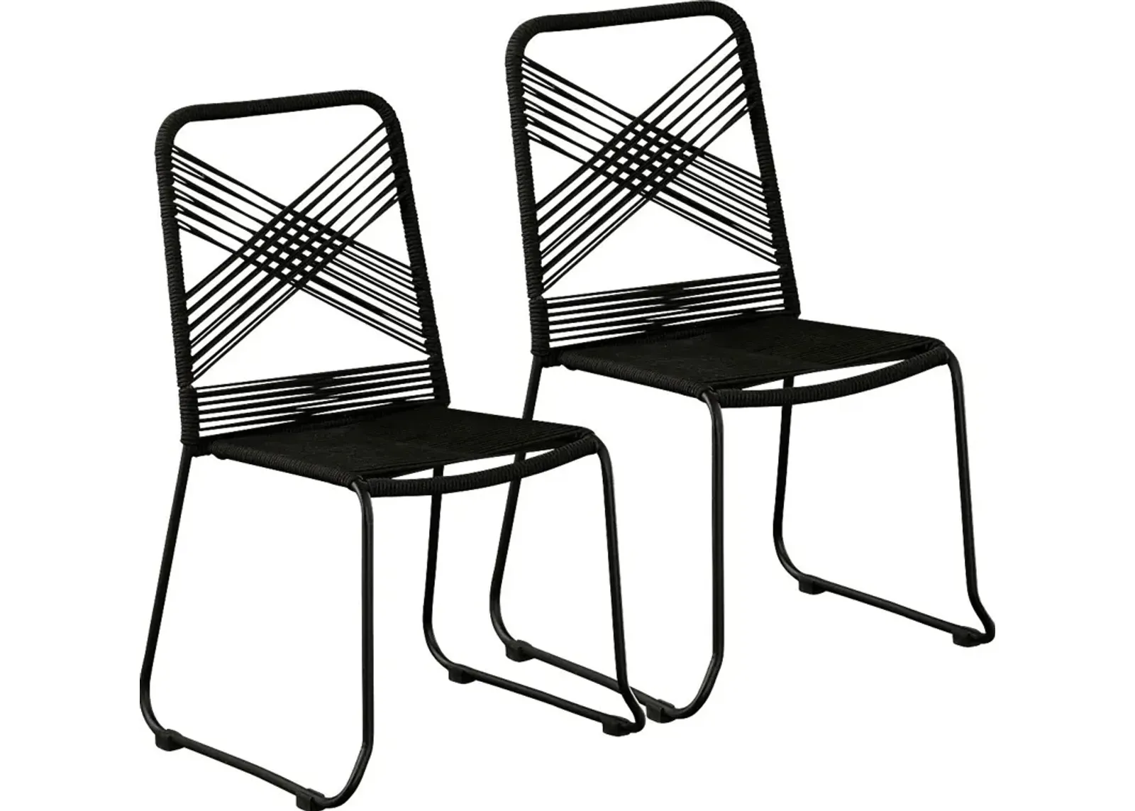 Donwood Black Outdoor Accent Chair, Set of 2