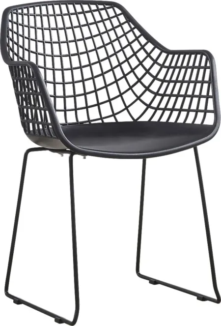 Outdoor Epperson Black Chair, Set of 2
