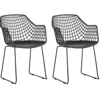 Outdoor Epperson Black Chair, Set of 2