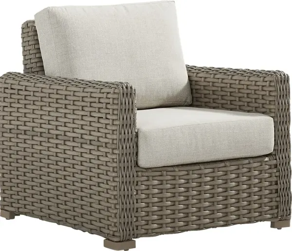 Siesta Key Driftwood Outdoor Chair with Desert Cushions