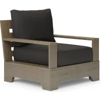 Lake Tahoe Gray Outdoor Club Chair with Charcoal Cushions