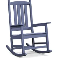 Brocky Navy Outdoor Rocking Chair