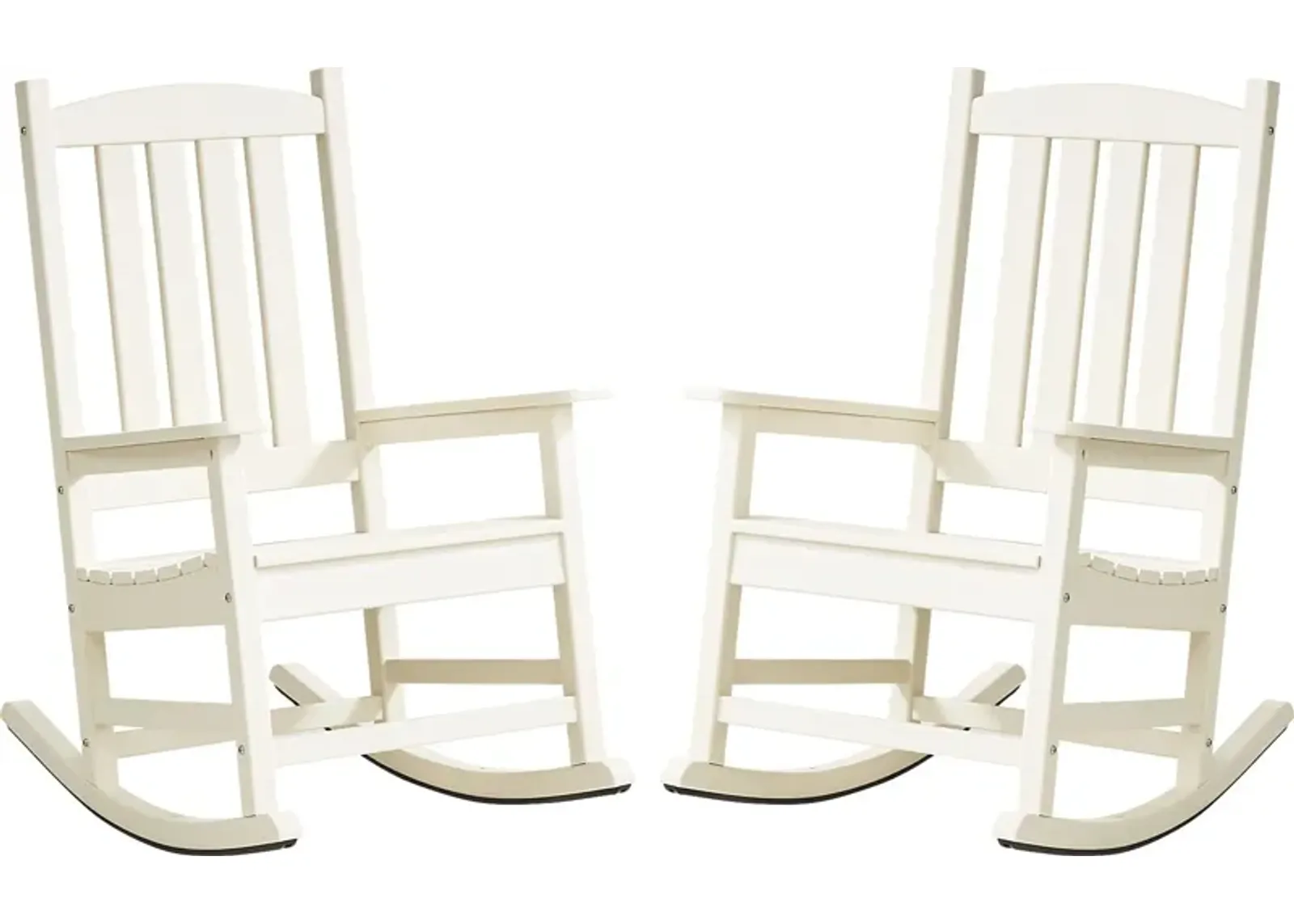 Brocky White Outdoor Rocking Chair, Set of Two