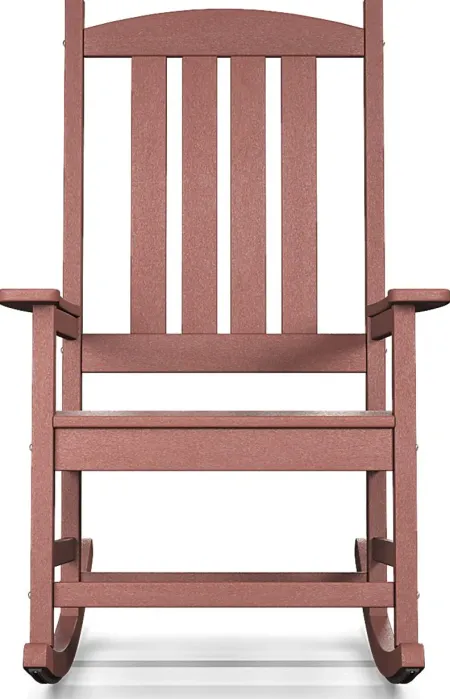 Brocky Red Outdoor Rocking Chair