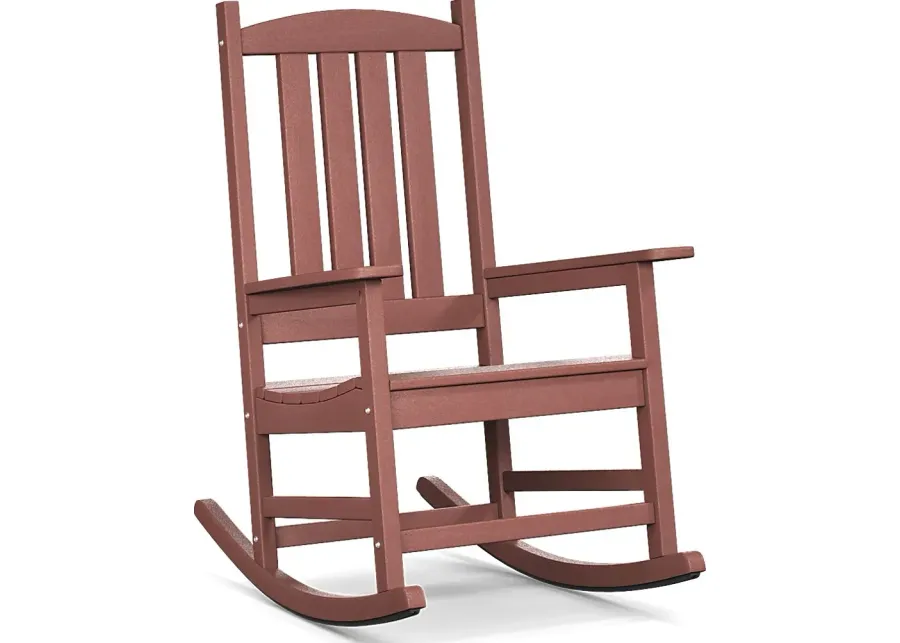 Brocky Red Outdoor Rocking Chair