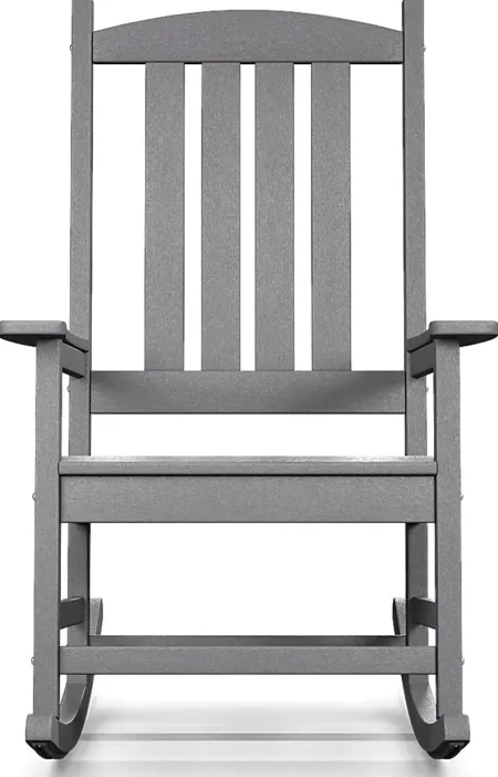 Brocky Gray Outdoor Rocking Chair
