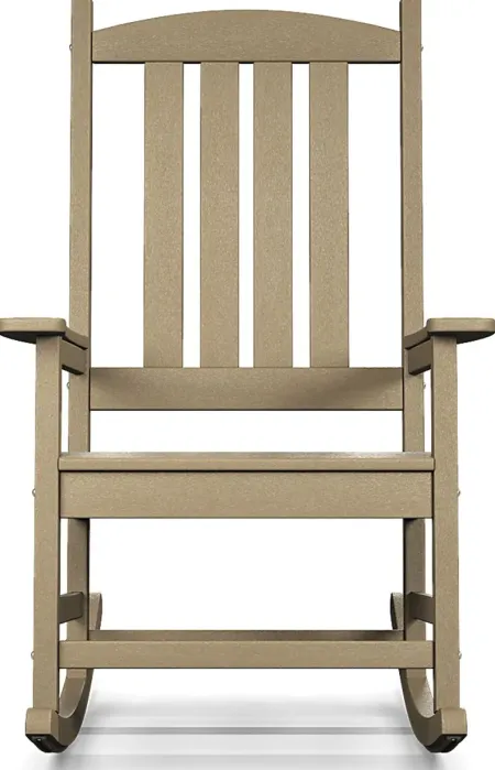 Brocky Brown Outdoor Rocking Chair