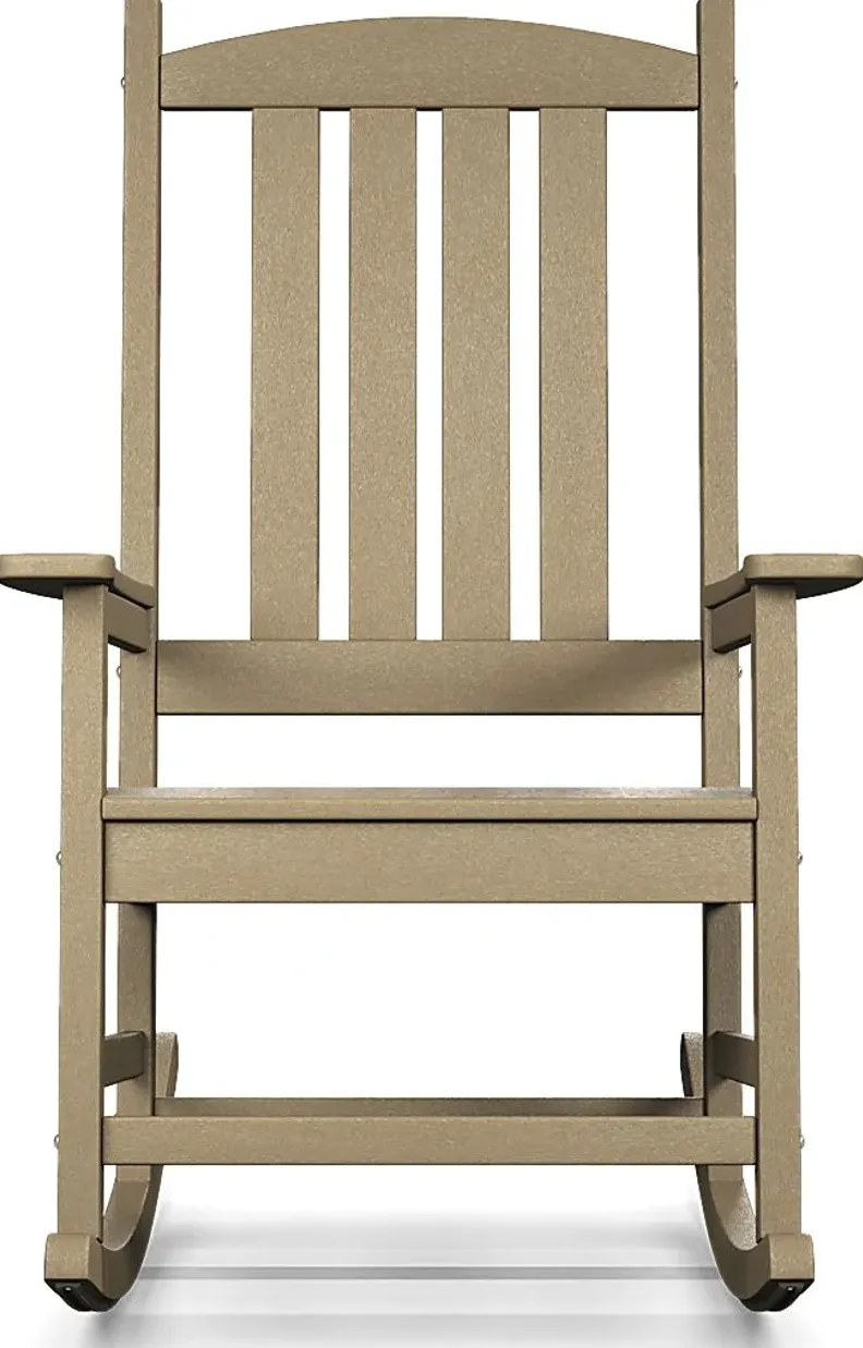 Brocky Brown Outdoor Rocking Chair