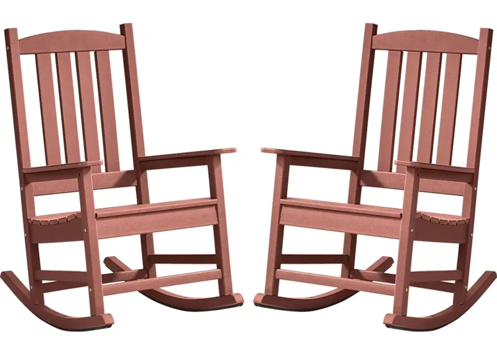 Brocky Red Outdoor Rocking Chair, Set of Two