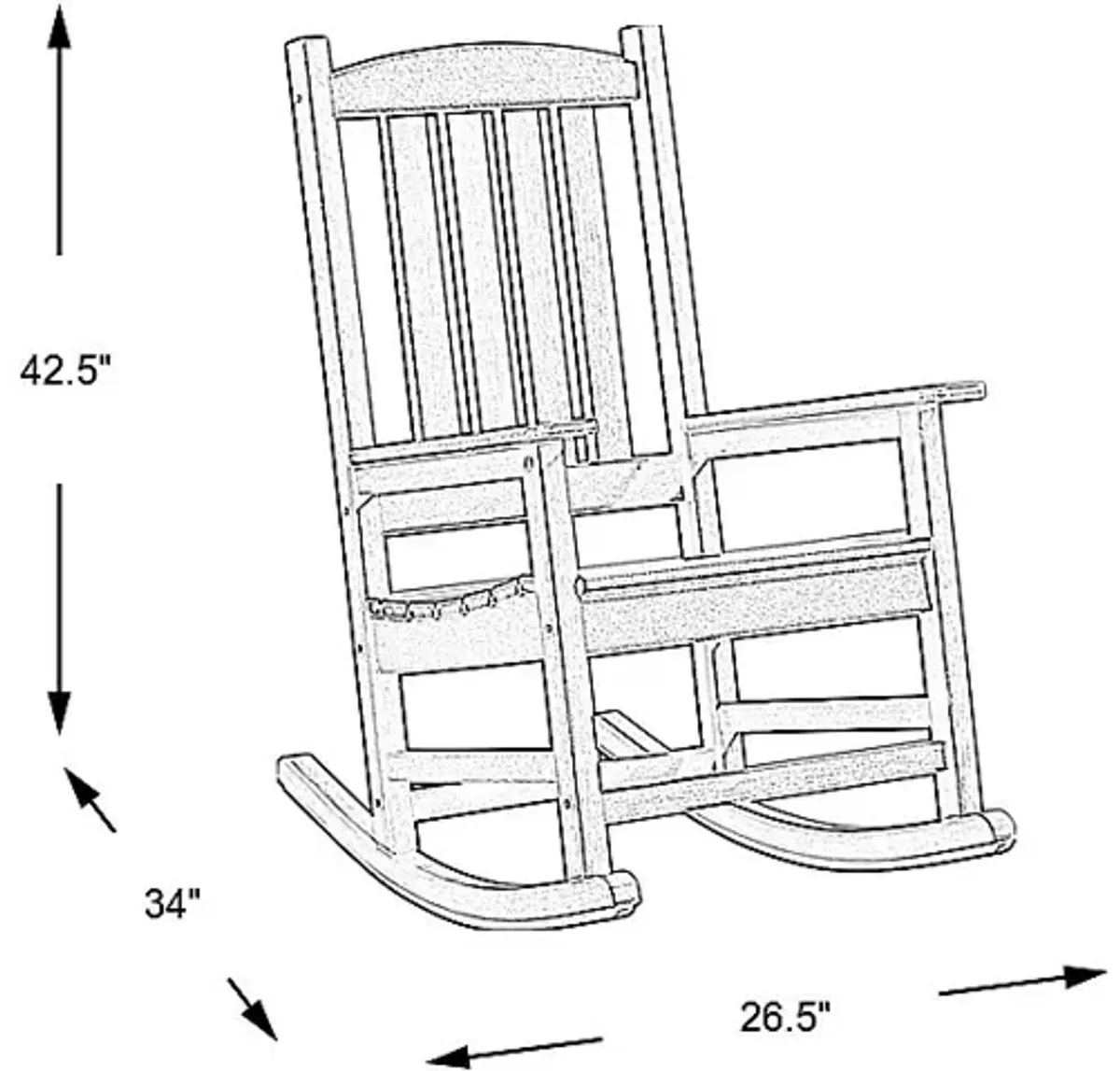 Brocky Sky Outdoor Rocking Chair