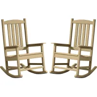 Brocky Brown Outdoor Rocking Chair, Set of Two