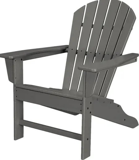 POLYWOOD South Beach Slate Outdoor Adirondack Chair