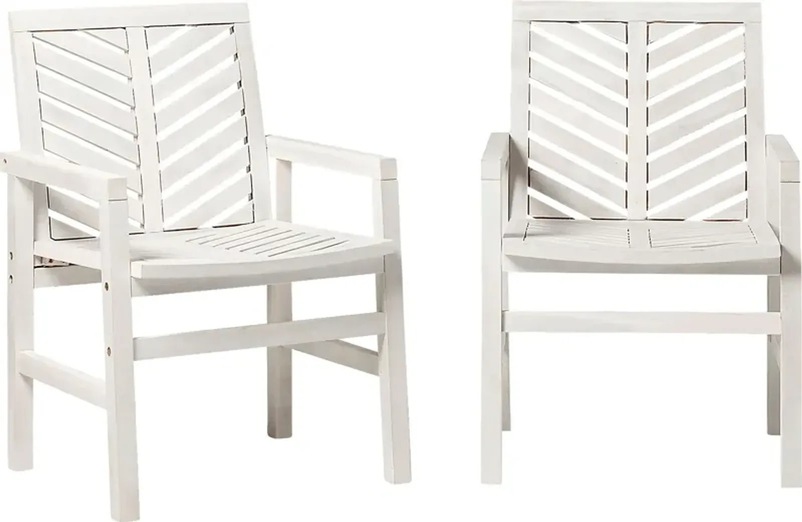 Outdoor Worcaster White Accent Chair Set of 2