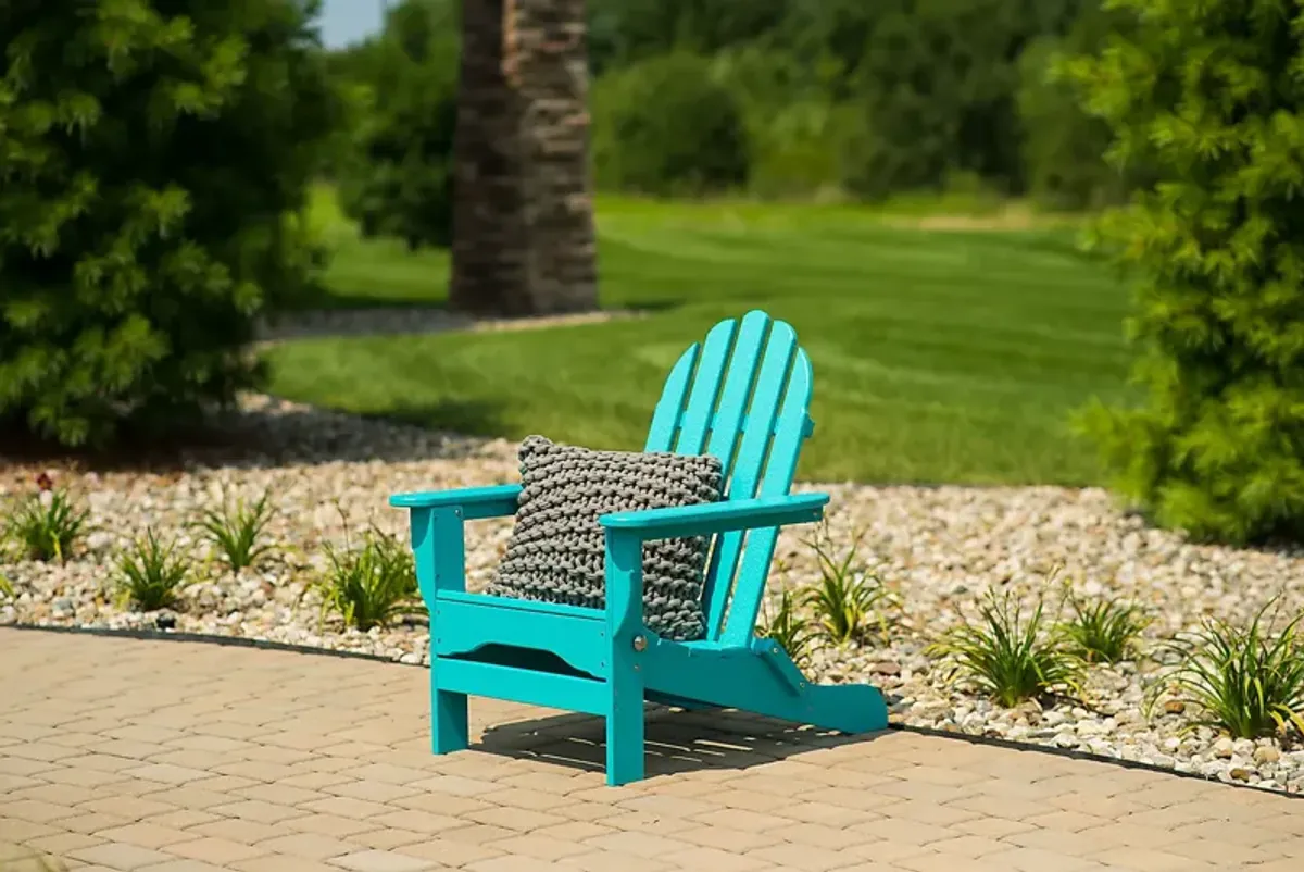 Greenport Vibrant Teal Outdoor Adirondack Chair