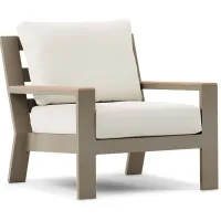Solana Taupe Outdoor Club Chair with Natural Cushions