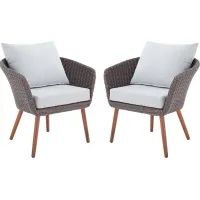 Beverly Shores Gray Outdoor Chair, Set of 2