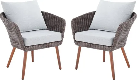 Beverly Shores Gray Outdoor Chair, Set of 2