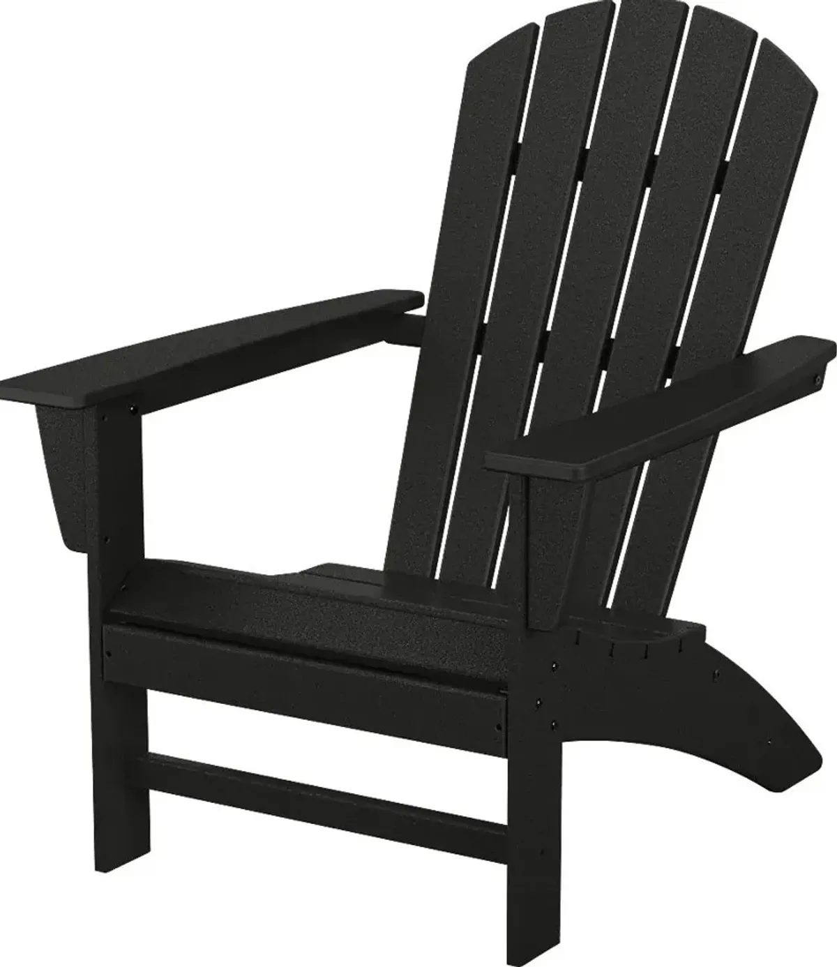 Polywood Nautical Black Outdoor Adirondack Chair