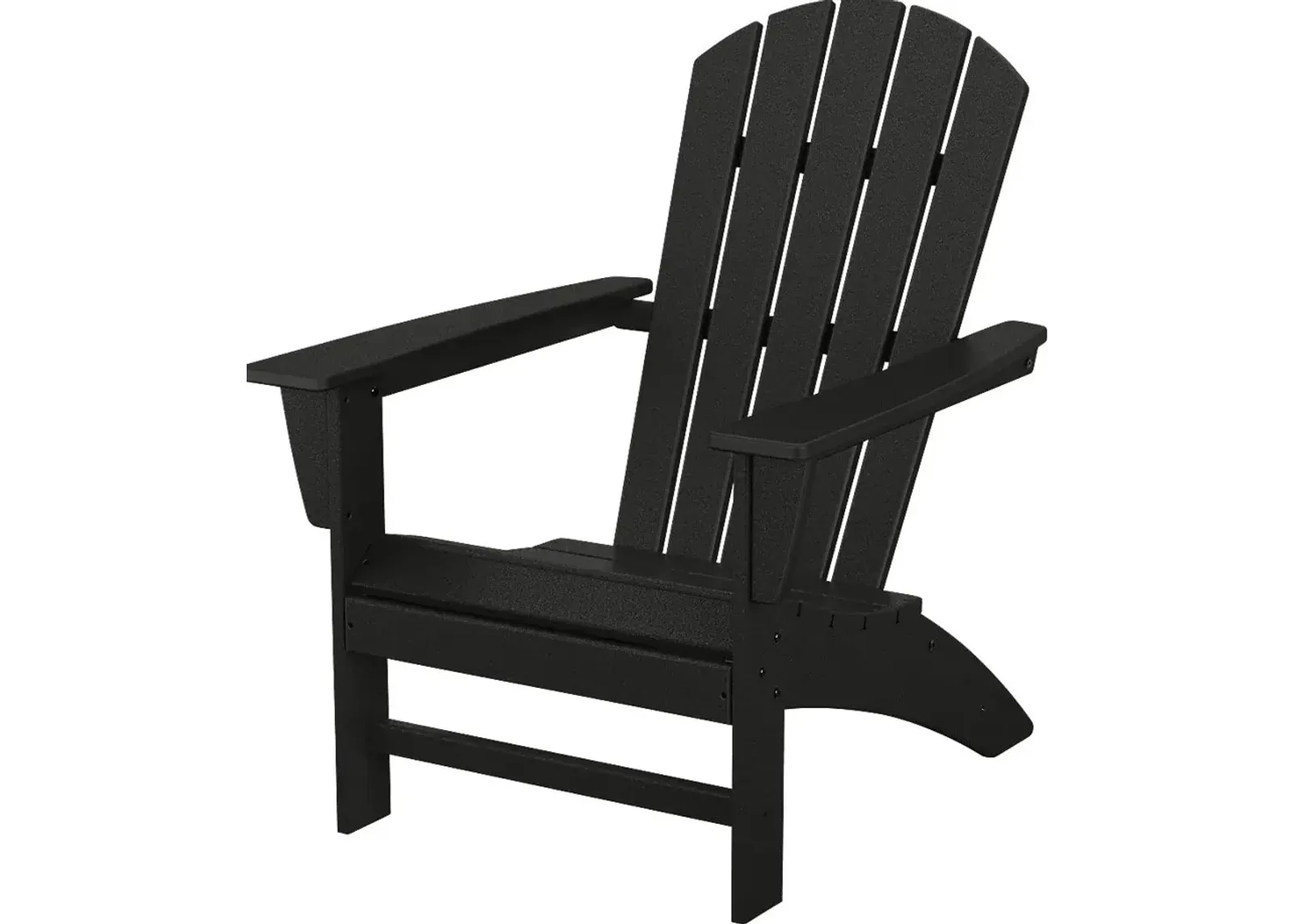 POLYWOOD Nautical Black Outdoor Adirondack Chair