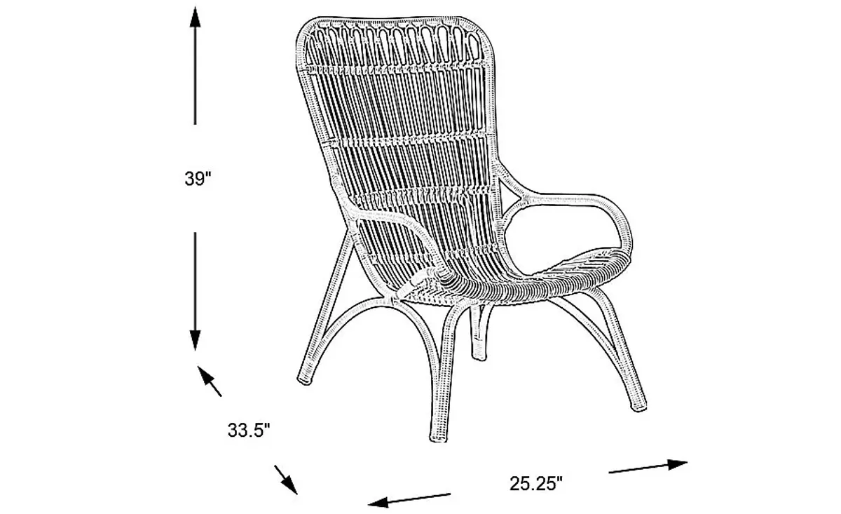 Kain Natural Outdoor Lounge Chairs, Set of Two