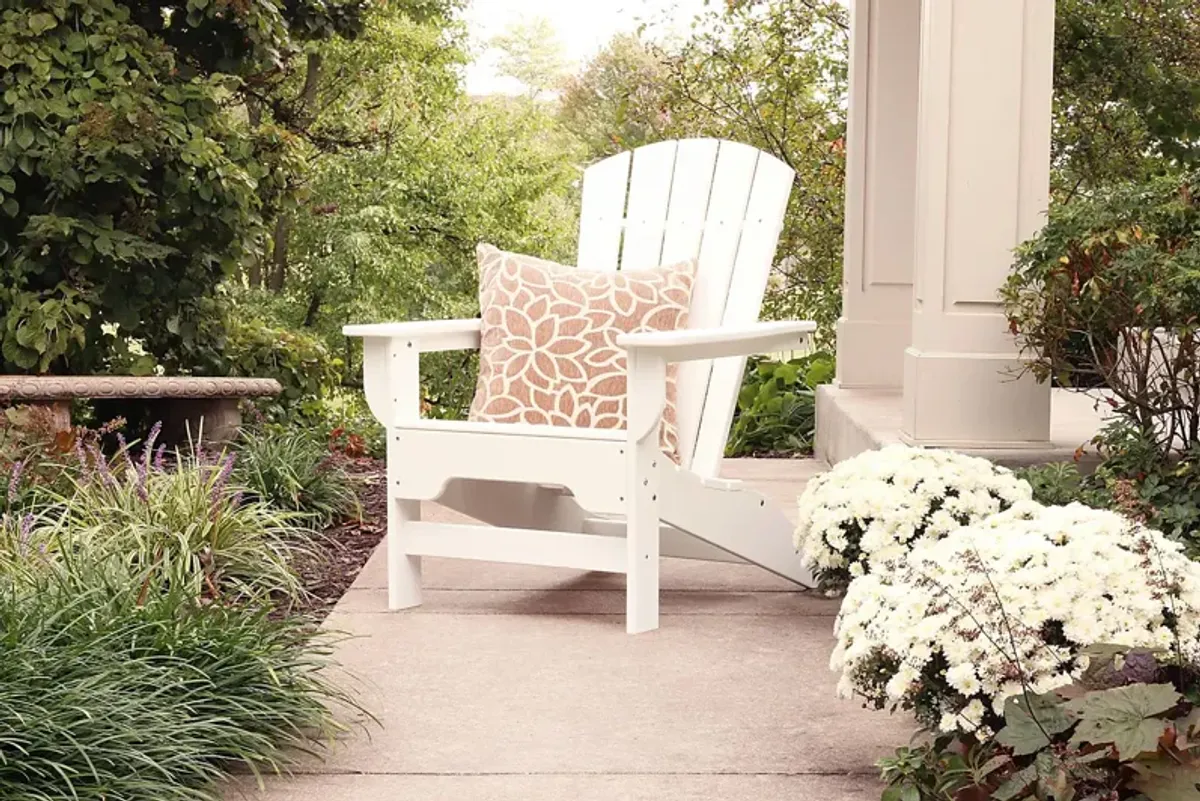 Danverton Traditional White Outdoor Adirondack Chair