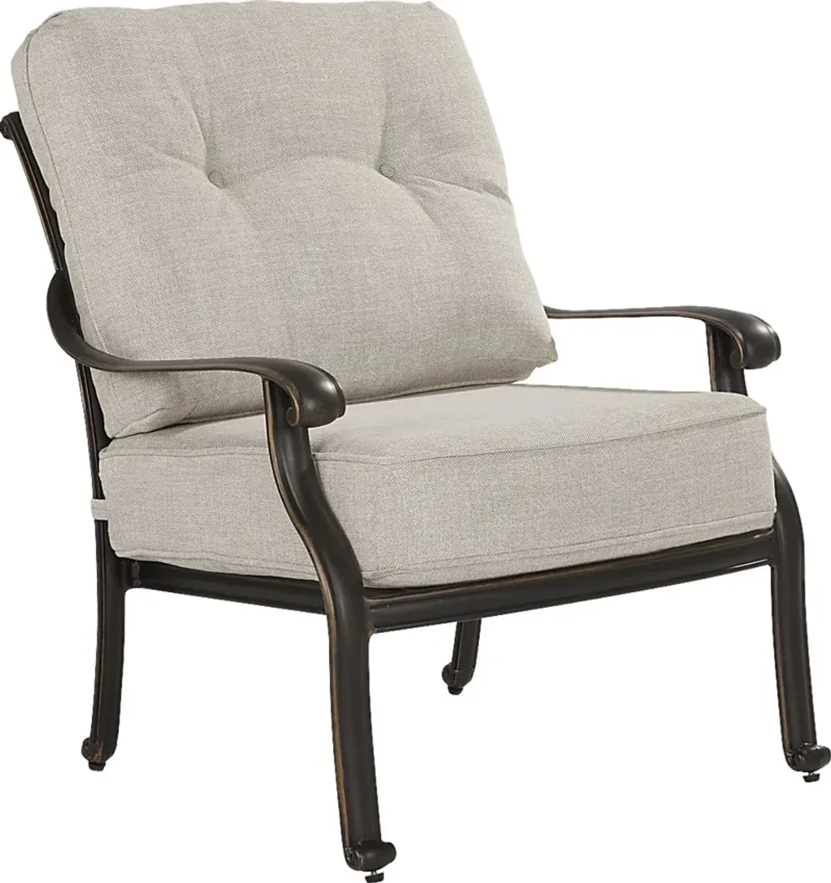 Carina Bronze Outdoor Club Chair with Desert Cushions