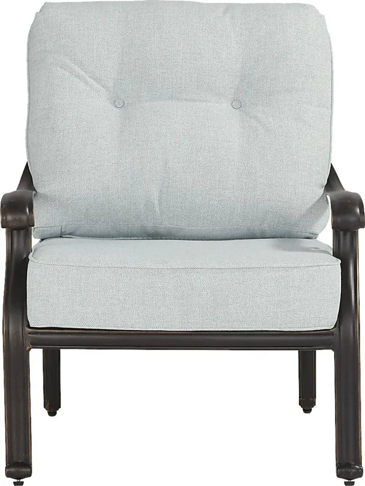 Carina Bronze Outdoor Club Chair with Sky Cushions