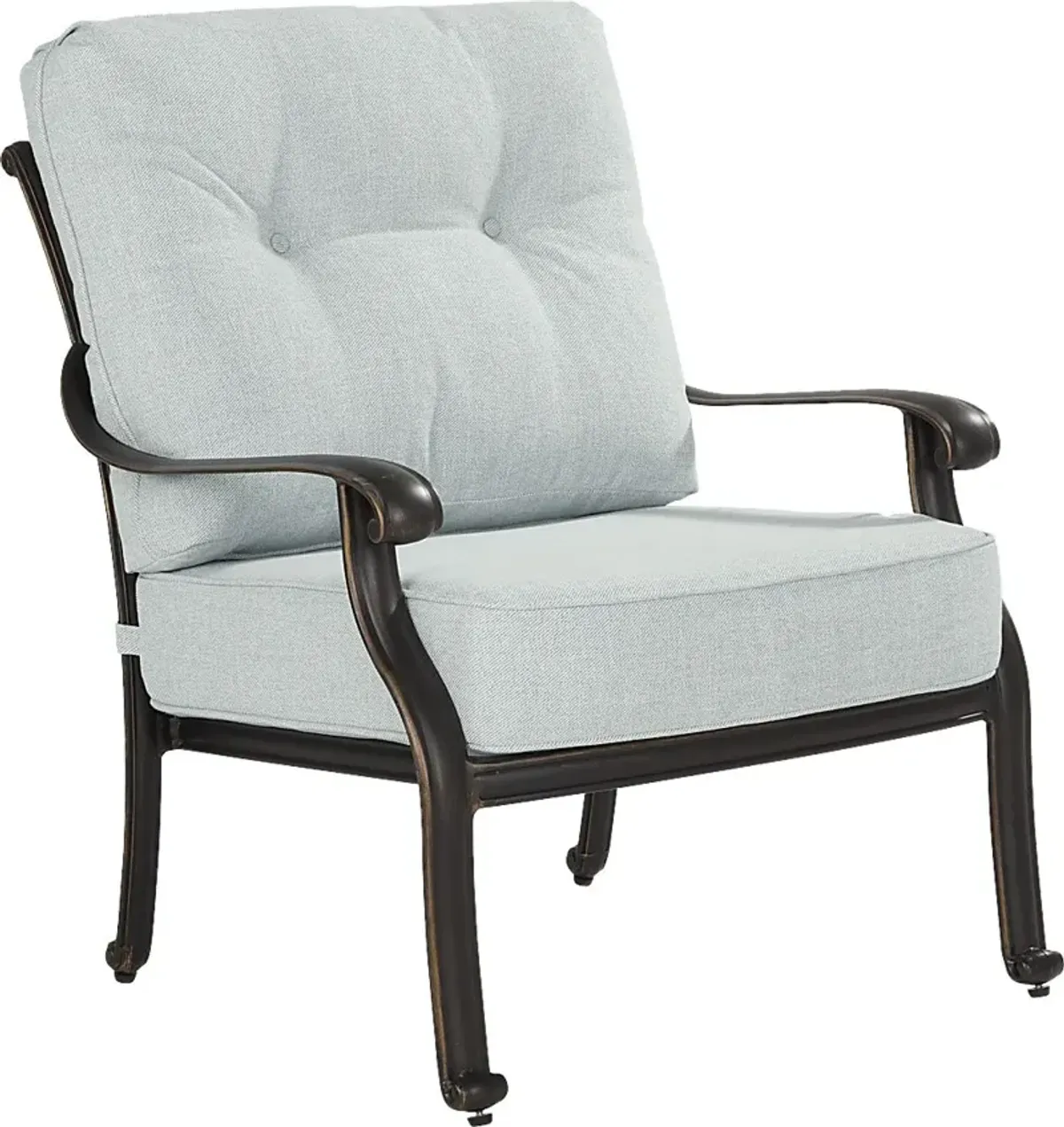 Carina Bronze Outdoor Club Chair with Sky Cushions