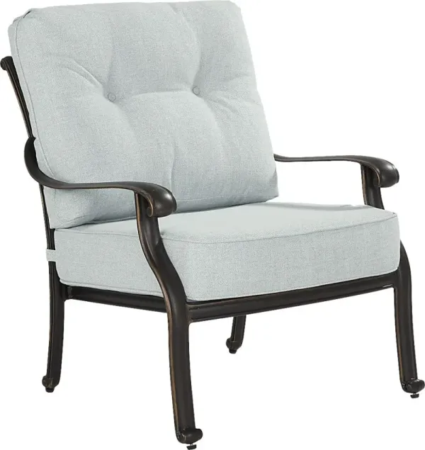 Carina Bronze Outdoor Club Chair with Sky Cushions