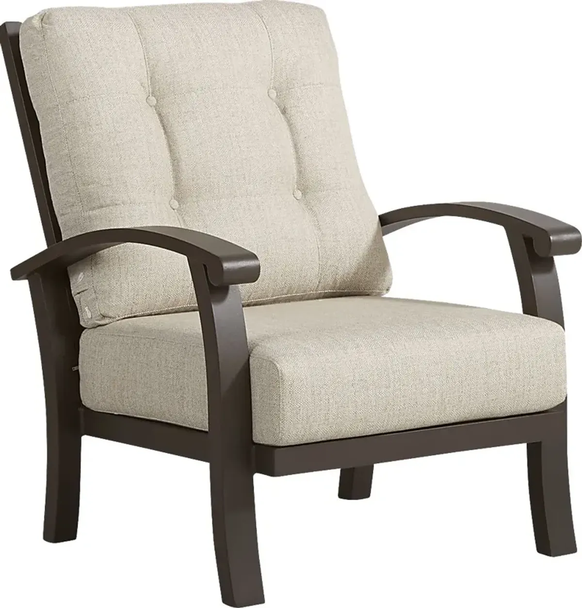 Lake Breeze Aged Bronze Outdoor Club Chair with Wren Cushions