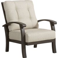 Lake Breeze Aged Bronze Outdoor Club Chair with Wren Cushions