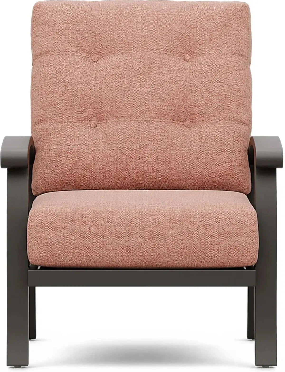 Lake Breeze Aged Bronze Outdoor Club Chair with Terracotta Cushions