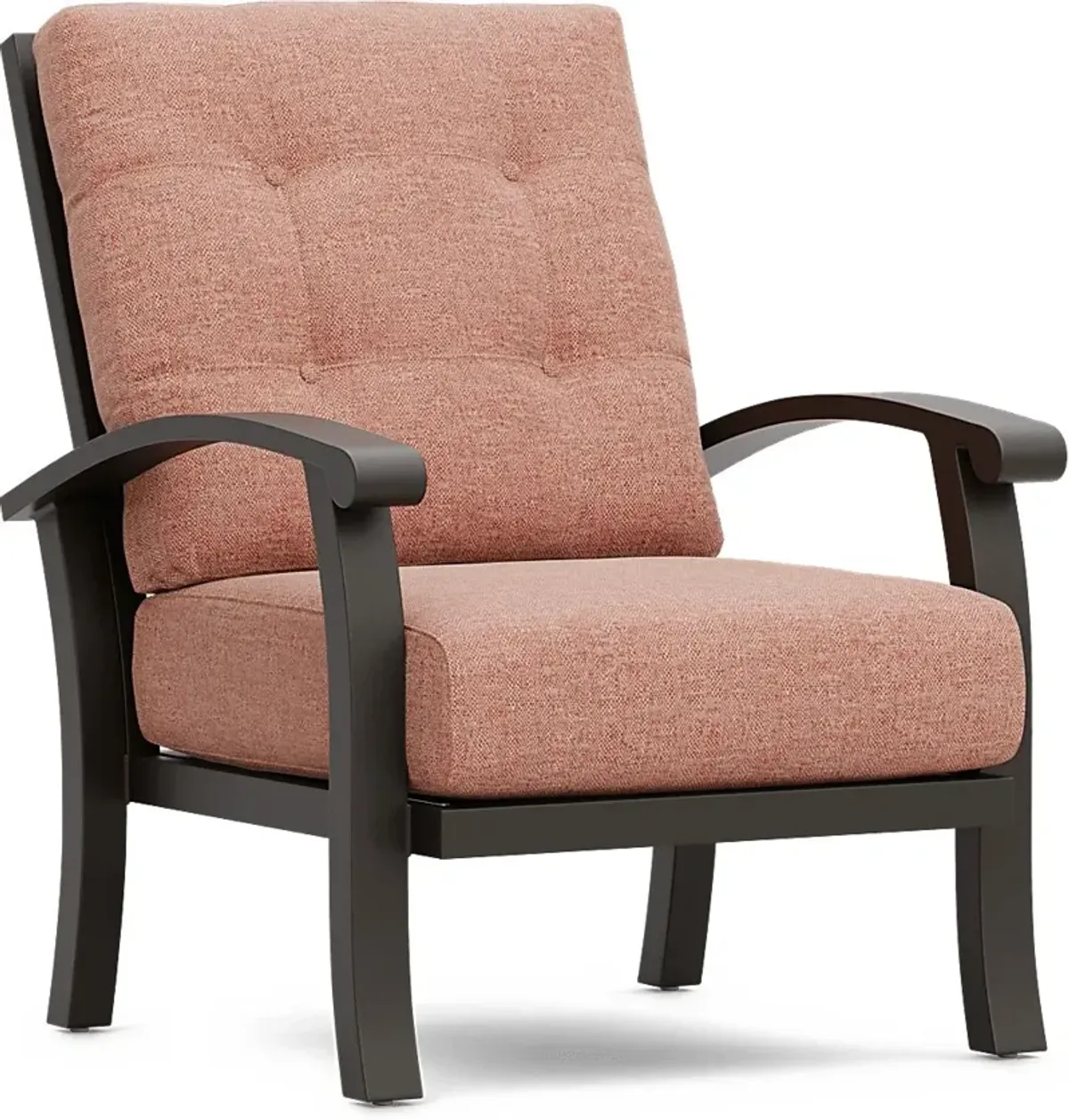 Lake Breeze Aged Bronze Outdoor Club Chair with Terracotta Cushions