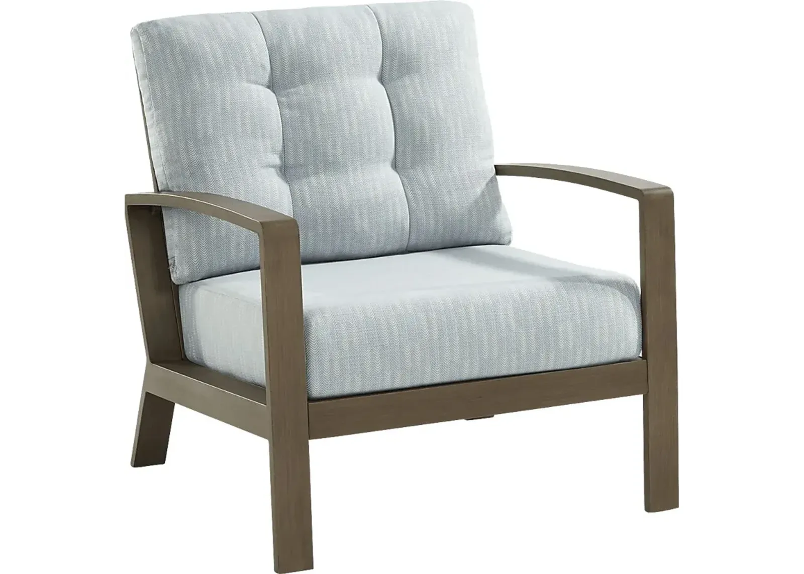 Torio Brown Outdoor Club Chair with Lake Cushions