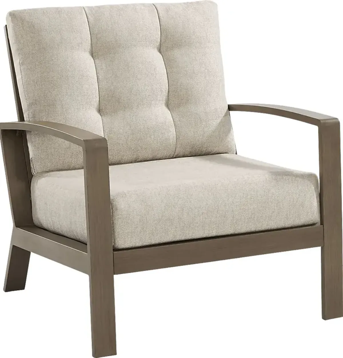 Torio Brown Outdoor Club Chair with Malt Cushions