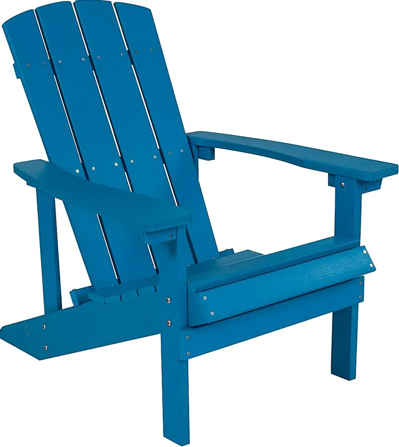 Outdoor Charleslynn Blue Adirondack Chairs and Side Table