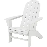 POLYWOOD Vineyard White Outdoor Curveback Adirondack Chair
