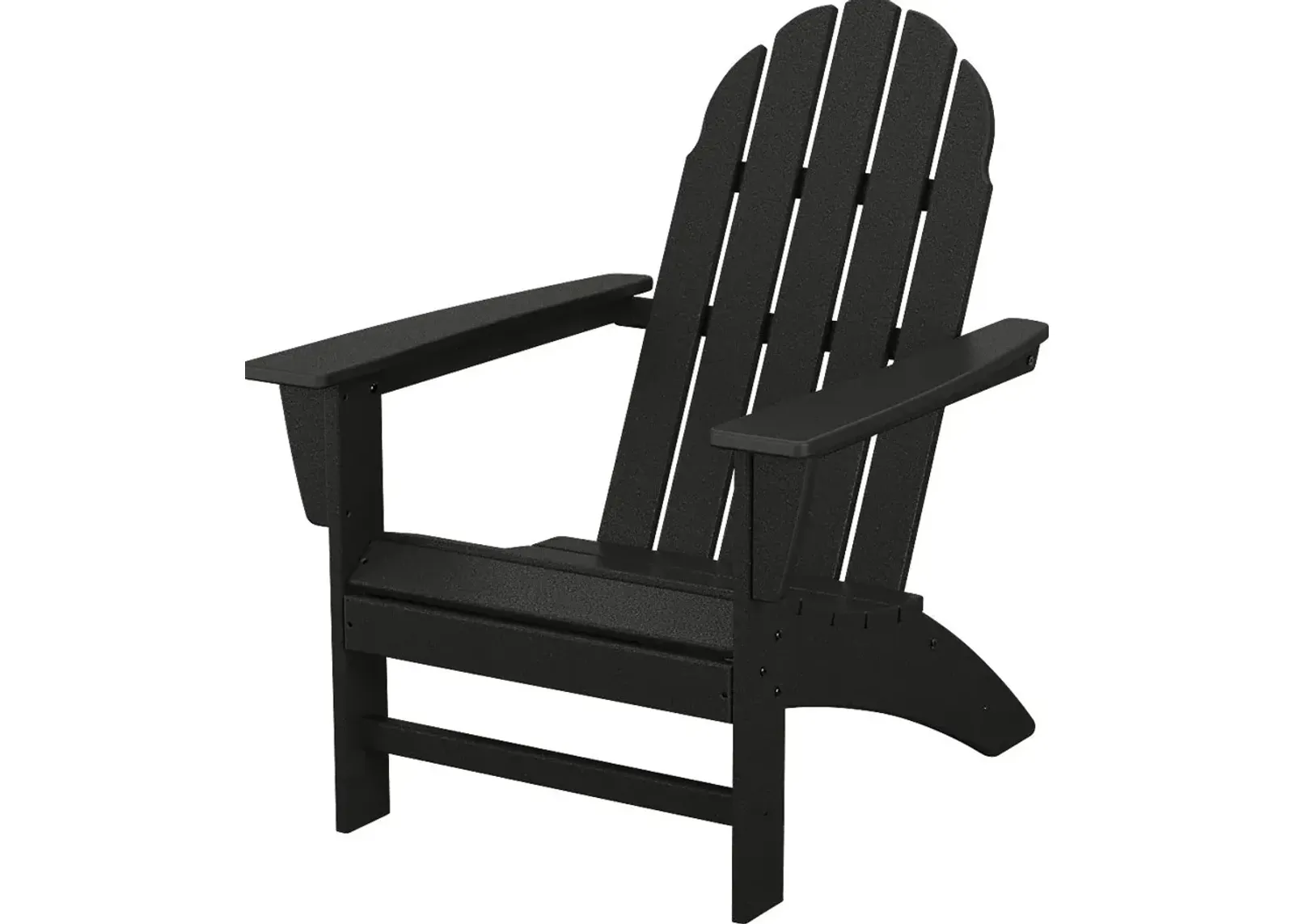 POLYWOOD Vineyard Black Outdoor Adirondack Chair