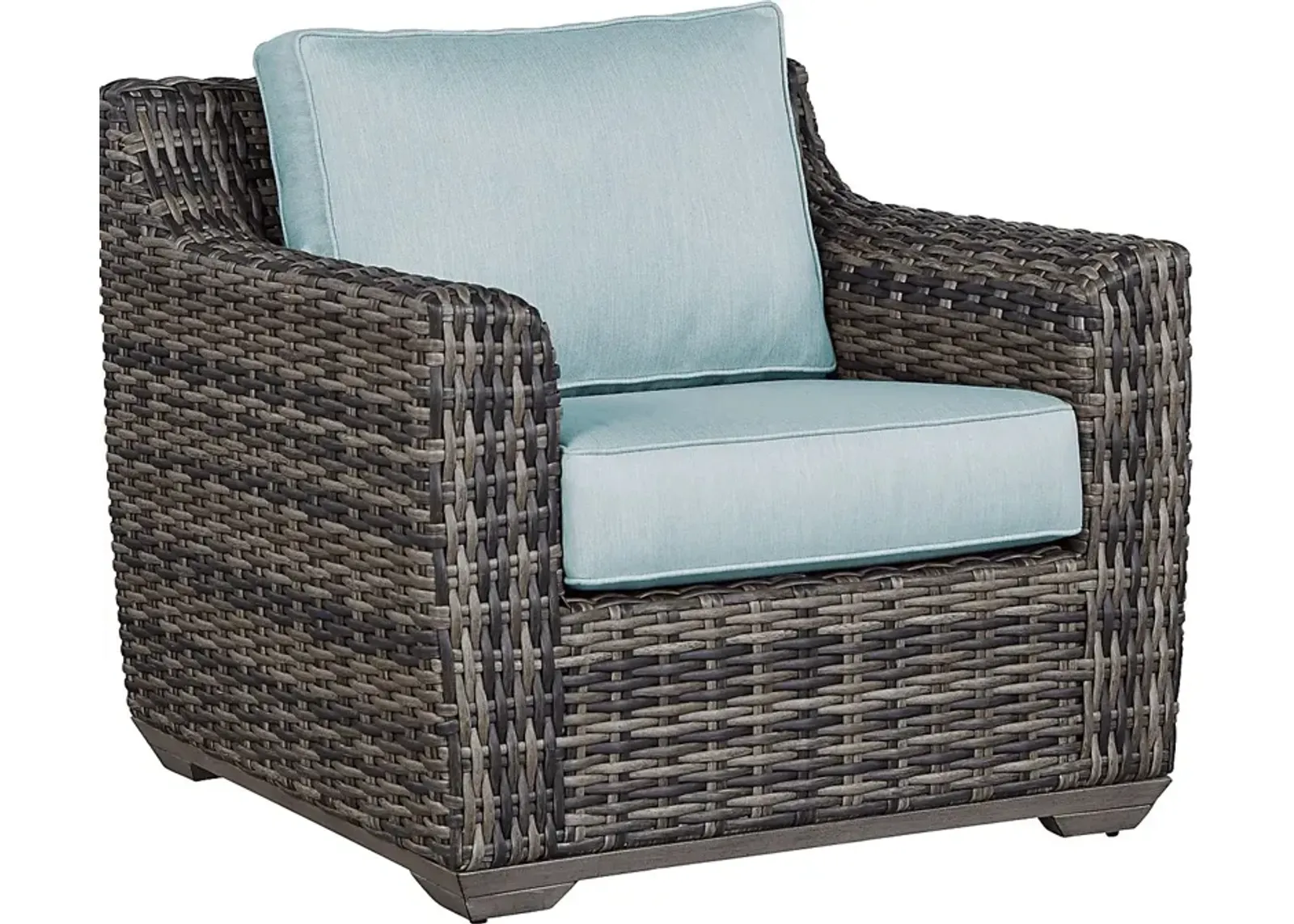 Montecello Gray Outdoor Club Chair with Mist Cushions