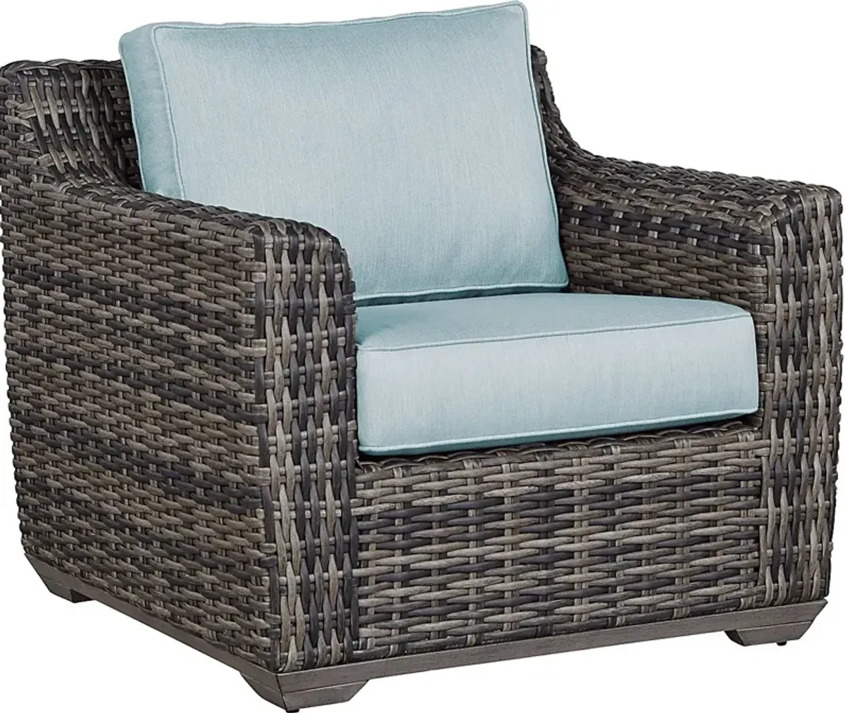 Montecello Gray Outdoor Club Chair with Mist Cushions