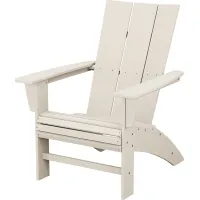 POLYWOOD Modern Sand Outdoor Curveback Adirondack Chair