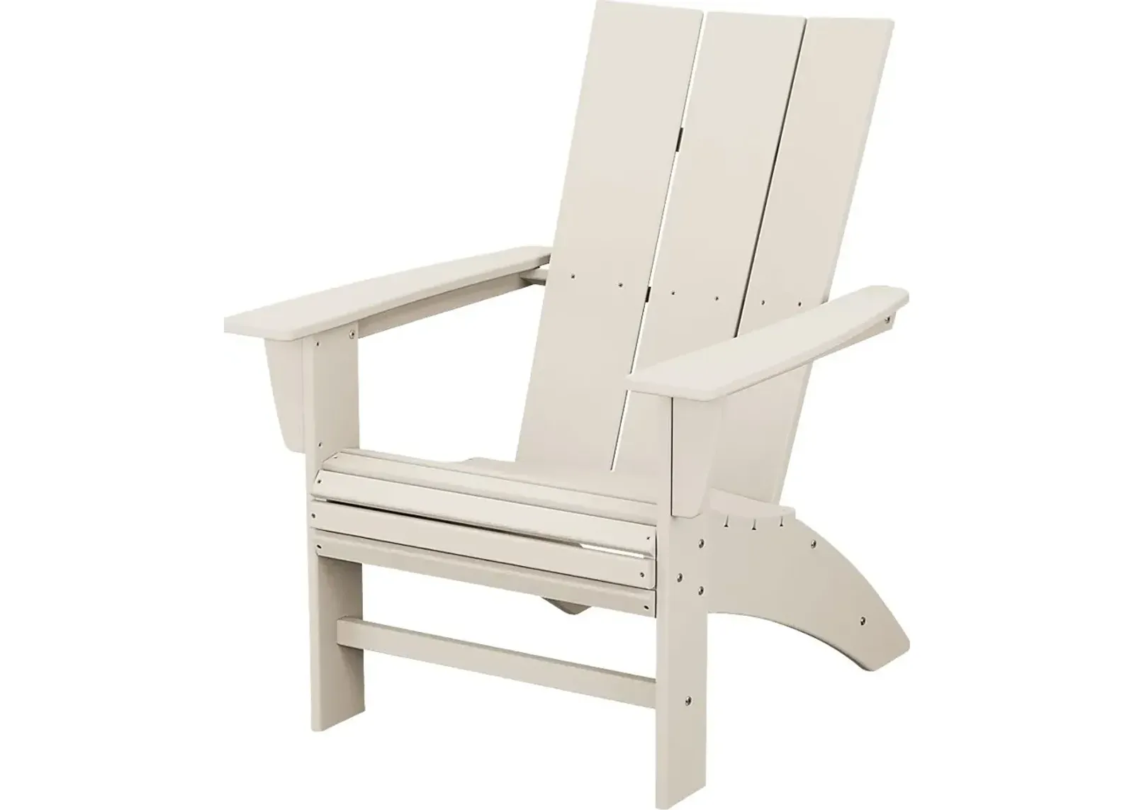 POLYWOOD Modern Sand Outdoor Curveback Adirondack Chair