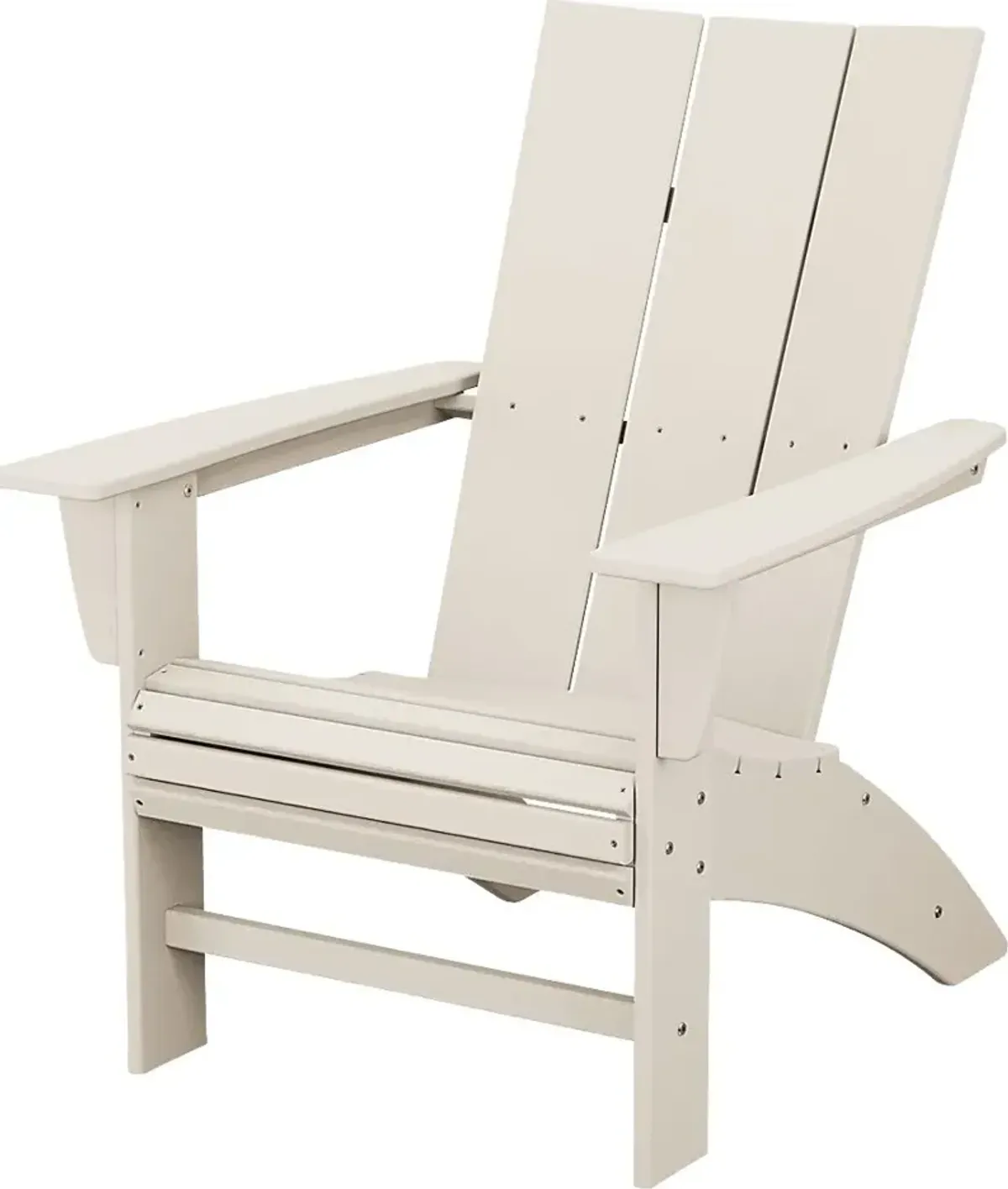 POLYWOOD Modern Sand Outdoor Curveback Adirondack Chair