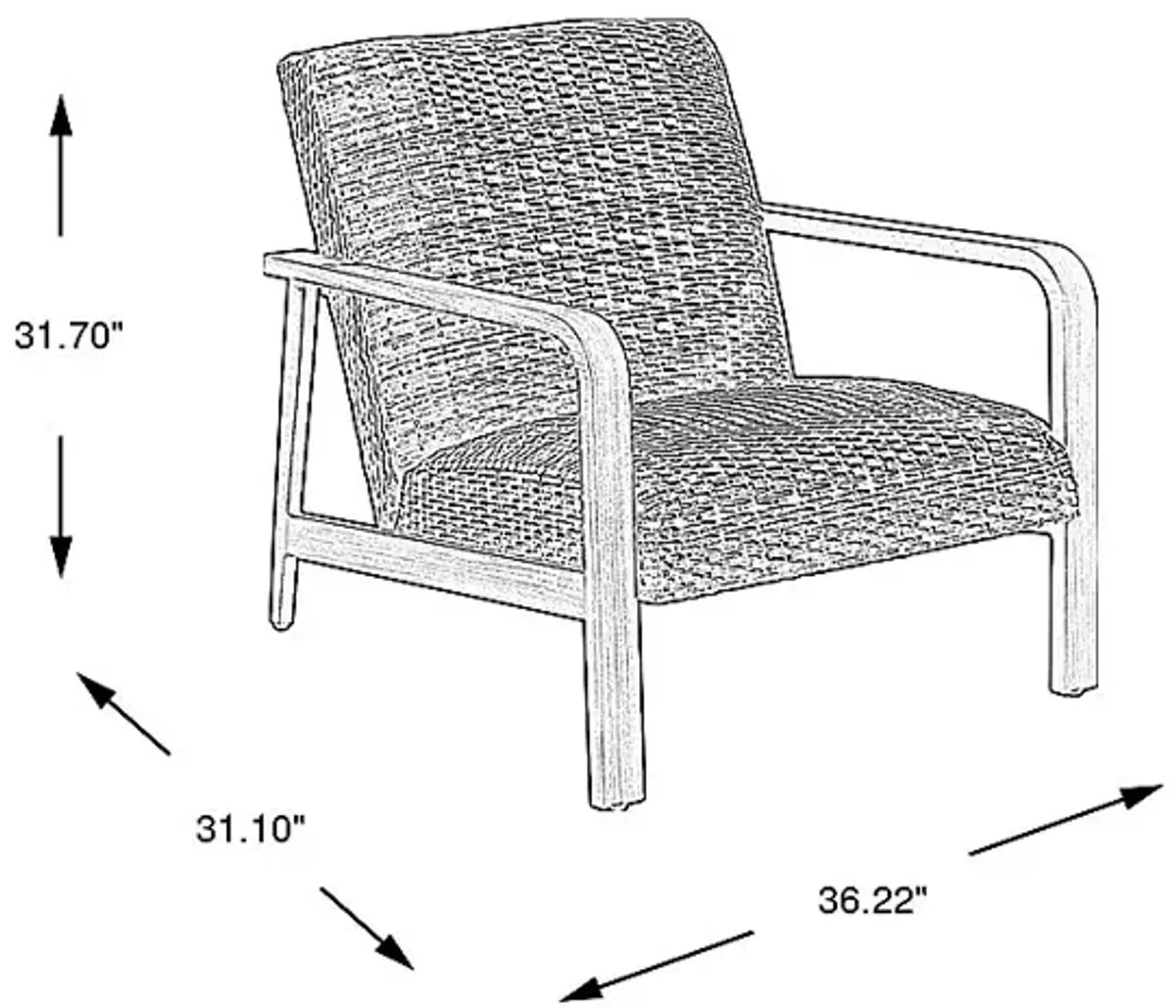 Montara Gray Outdoor Club Chair