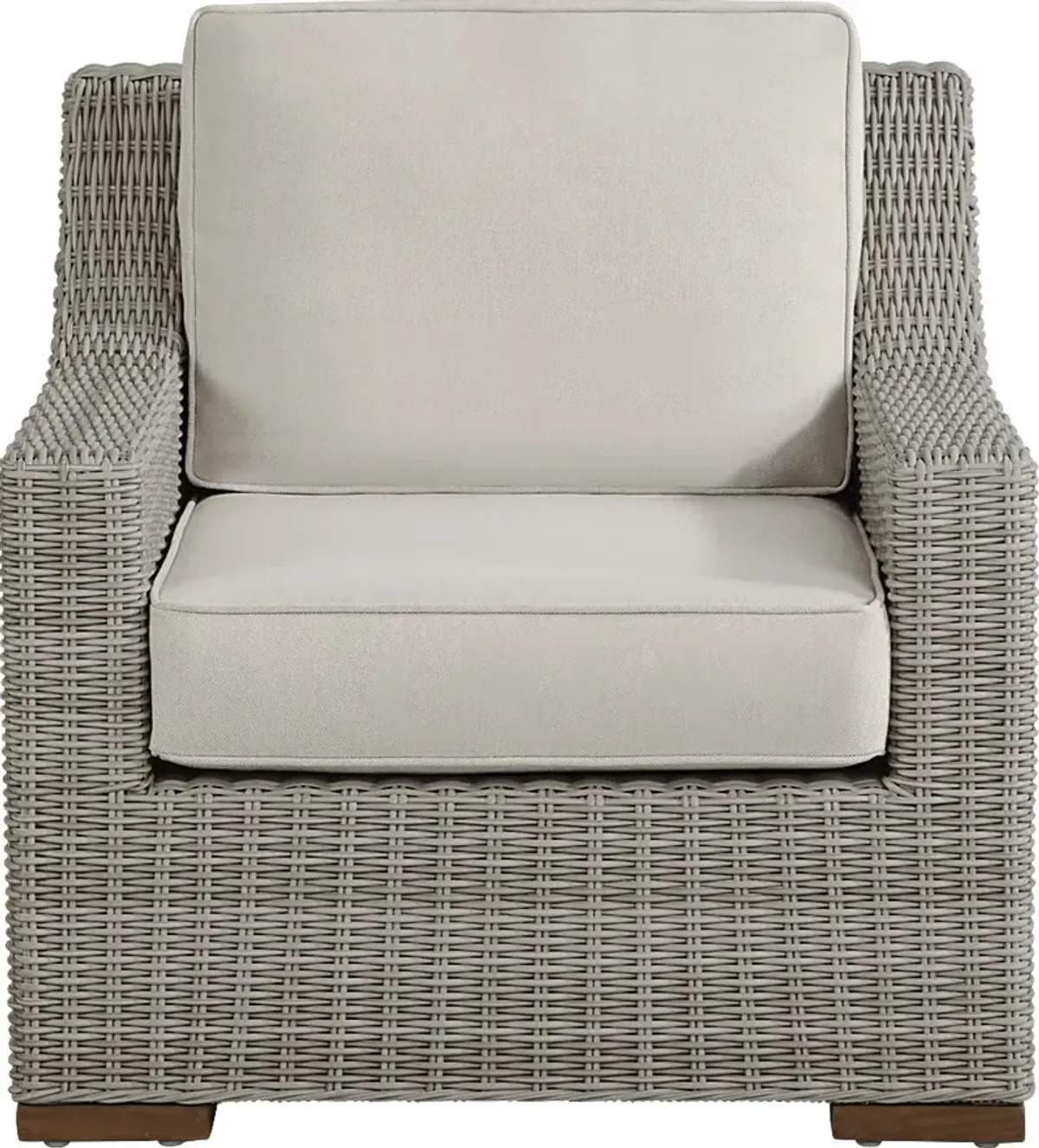 Patmos Gray Outdoor Chair with Linen Cushions