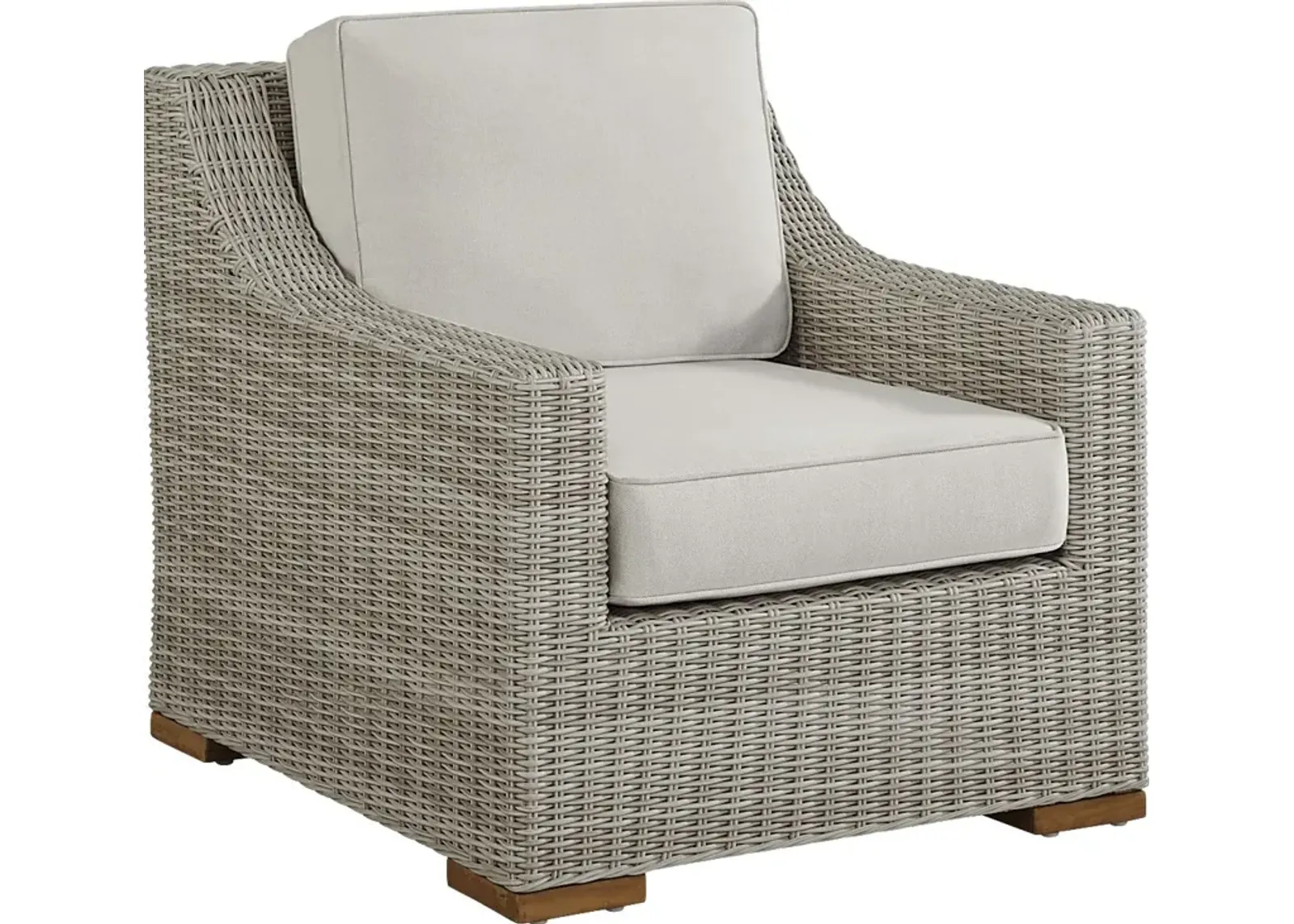 Patmos Gray Outdoor Chair with Linen Cushions