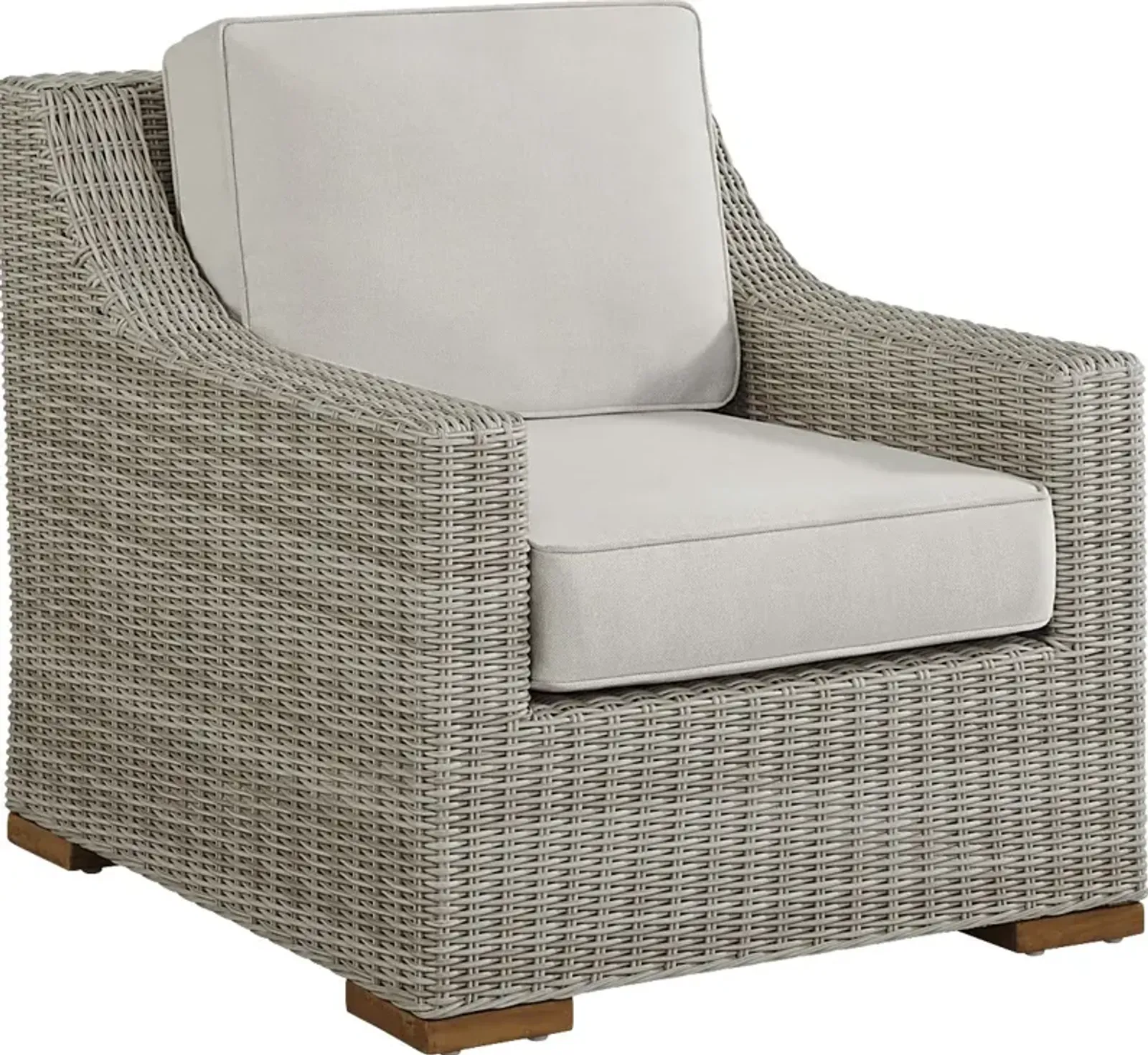 Patmos Gray Outdoor Chair with Linen Cushions