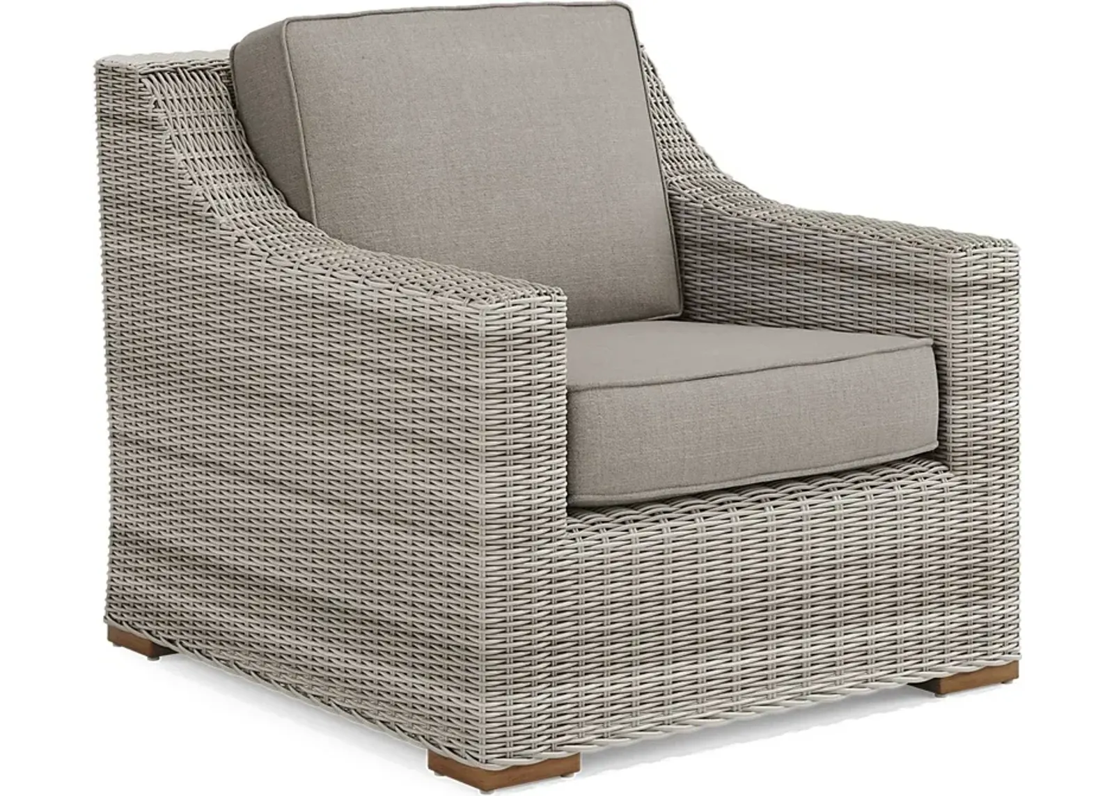 Patmos Gray Outdoor Chair with Mushroom Cushions