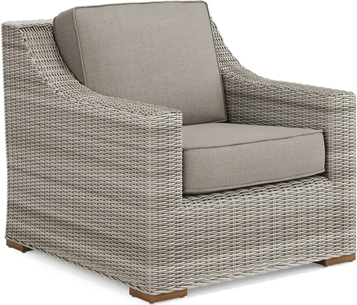 Patmos Gray Outdoor Chair with Mushroom Cushions